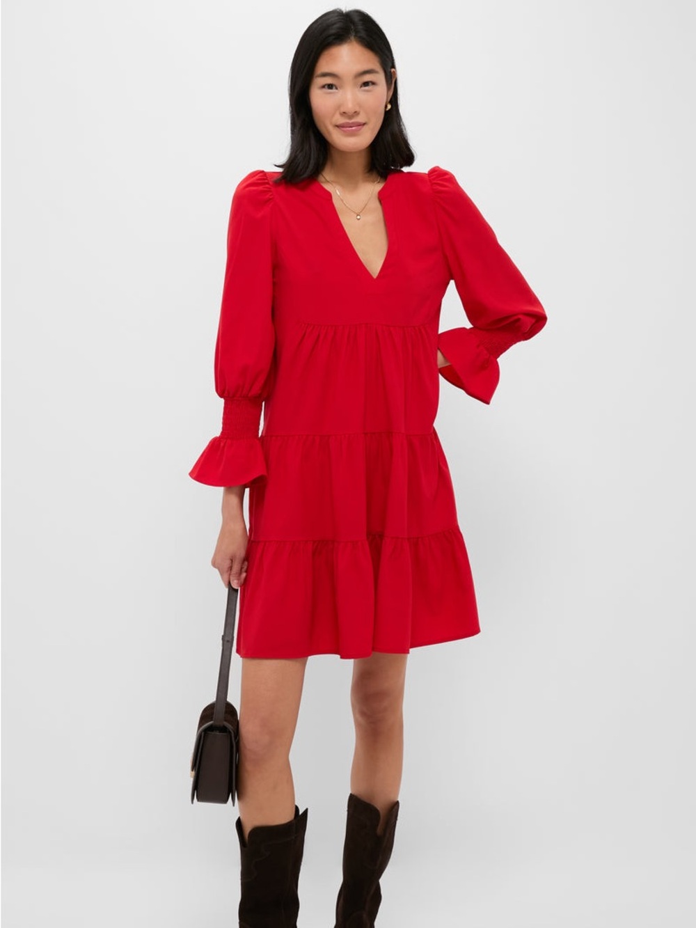 Tuckernuck Pomander Place Kenzo Red Mini Dress Long Sleeve XS - Picture 6 of 16